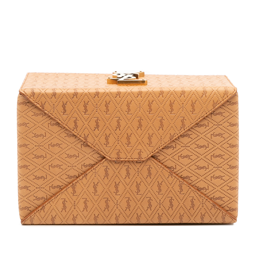 Saint Laurent Monogram Cuir Take Away Boîte Bag Marron