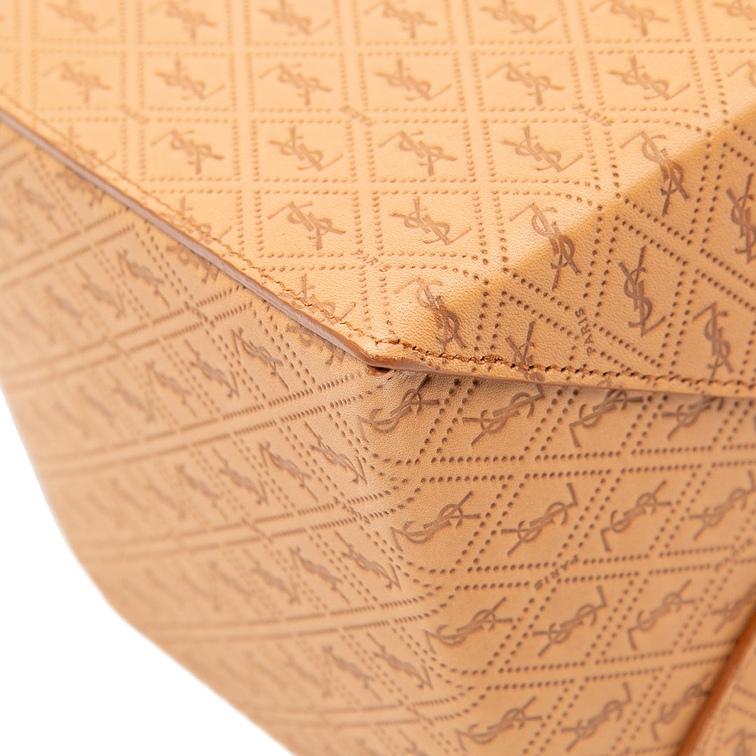 Saint Laurent Monogram Cuir Take Away Boîte Bag Marron