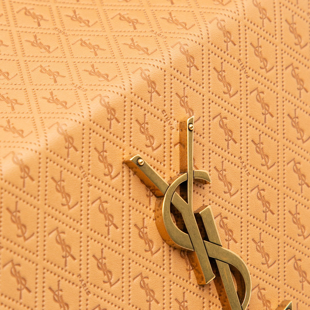Saint Laurent Monogram Cuir Take Away Boîte Bag Marron