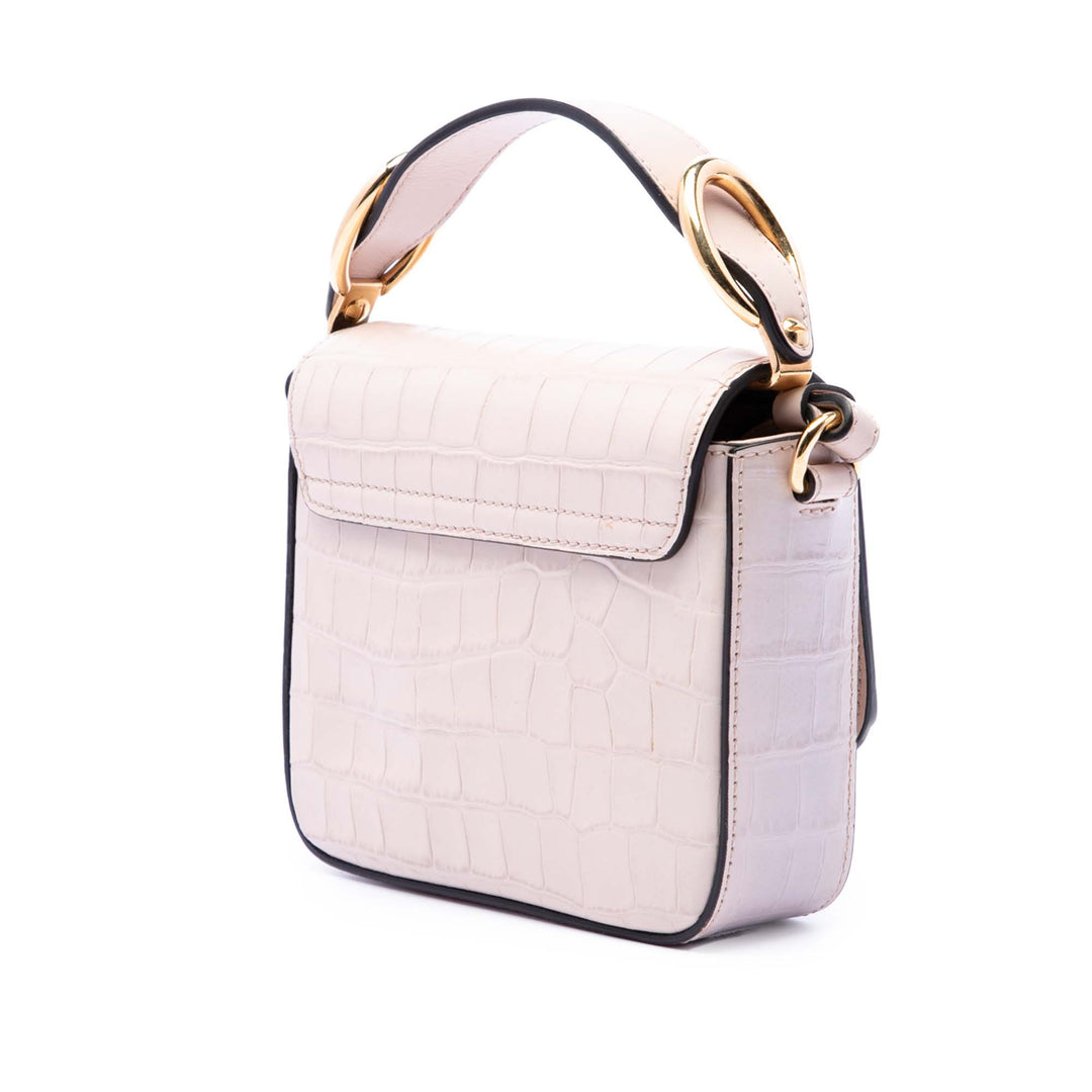 Croc embossé C Sac Mini Cuir de veau Rose