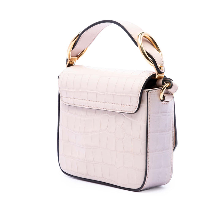 Croc embossé C Sac Mini Cuir de veau Rose