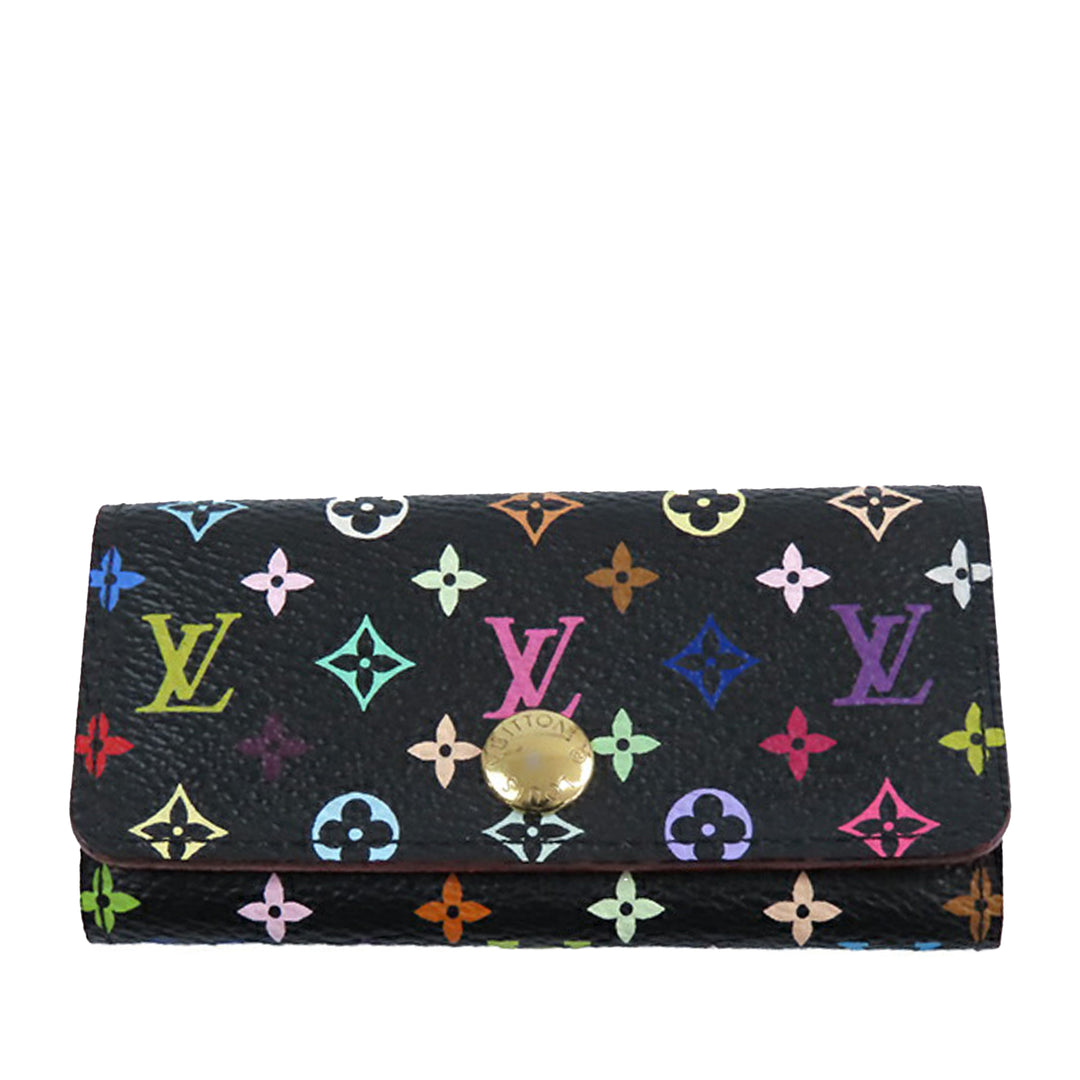 Monogram Multicolore 4 Key Holder Black - Gaby Paris
