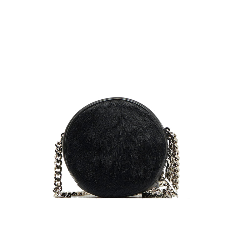 Pony Hair Round Crossbody Black - Gaby Paris