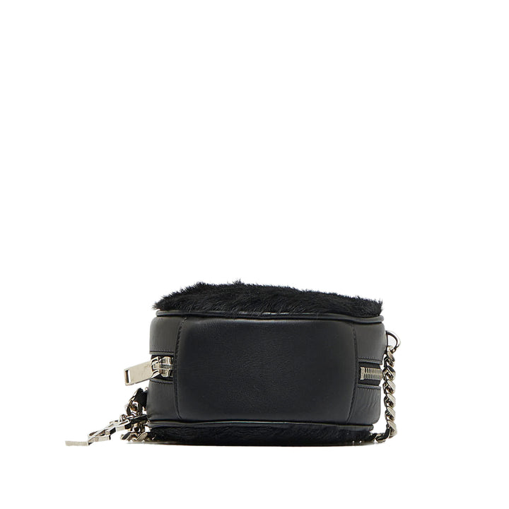 Pony Hair Round Crossbody Black - Gaby Paris