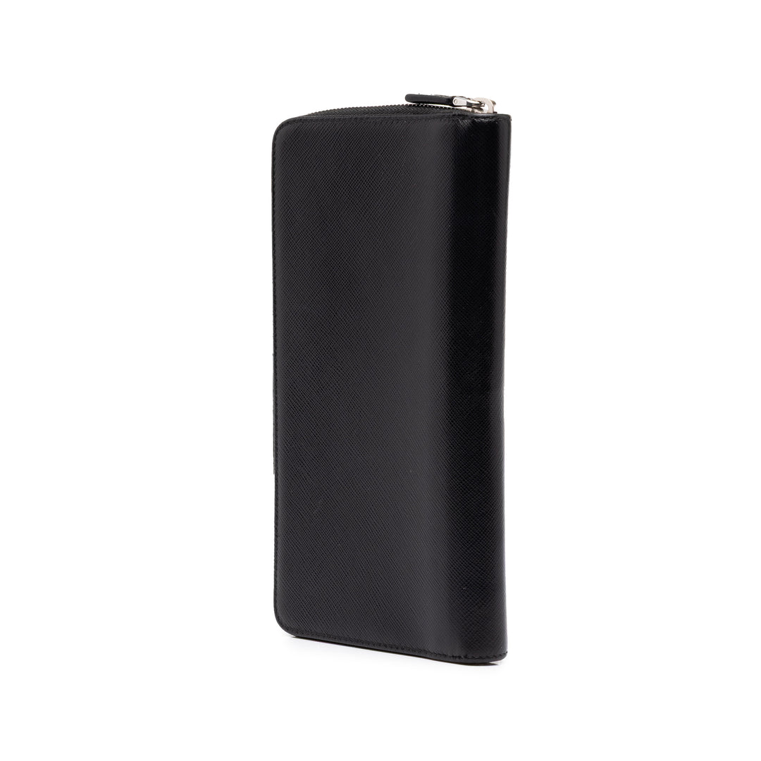 Prada Portefeuille long zippé Saffiano Noir – vue 2 – GABY PARIS