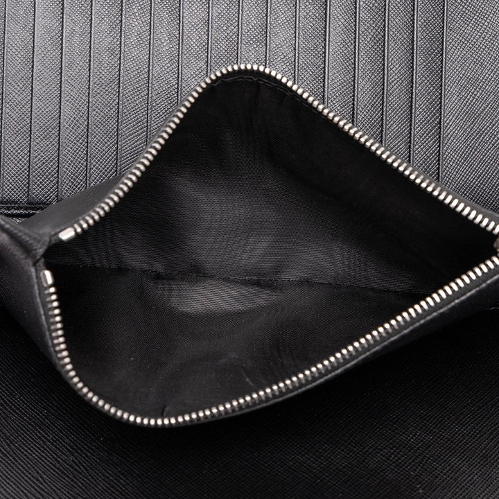 Prada Portefeuille long zippé Saffiano Noir – vue 6 – GABY PARIS