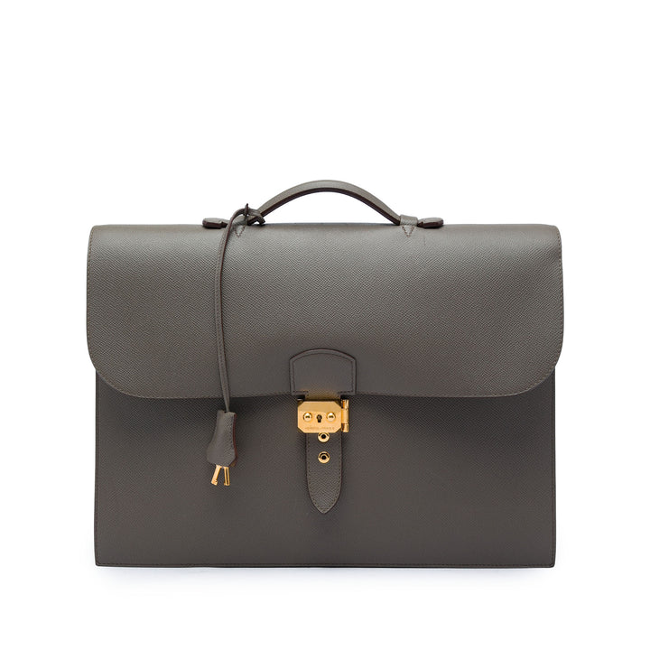 Hermès Sac A Depeches 38 Epsom Marron – vue principale – GABY PARIS