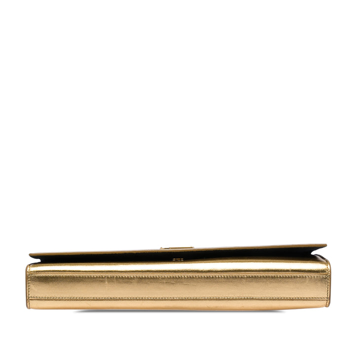 Saint Laurent Metallic Cuir de veau Cassandre Pochette