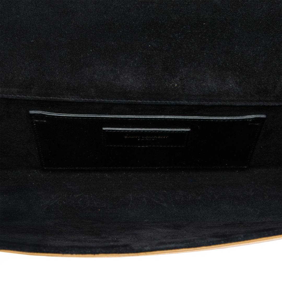 Saint Laurent Metallic Cuir de veau Cassandre Pochette