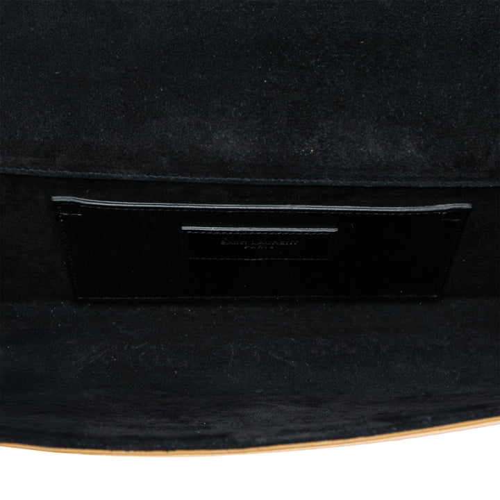 Saint Laurent Metallic Cuir de veau Cassandre Pochette