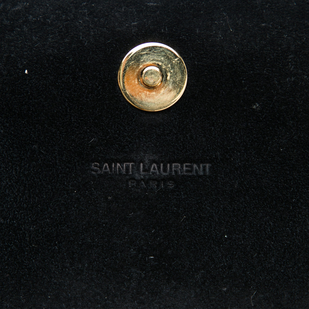 Saint Laurent Metallic Cuir de veau Cassandre Pochette