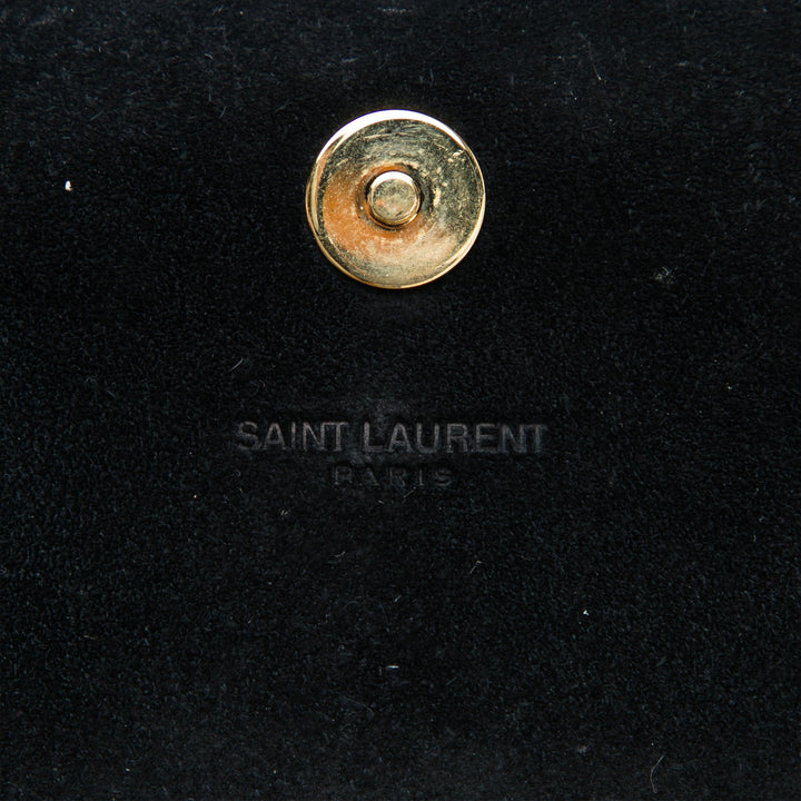 Saint Laurent Metallic Cuir de veau Cassandre Pochette