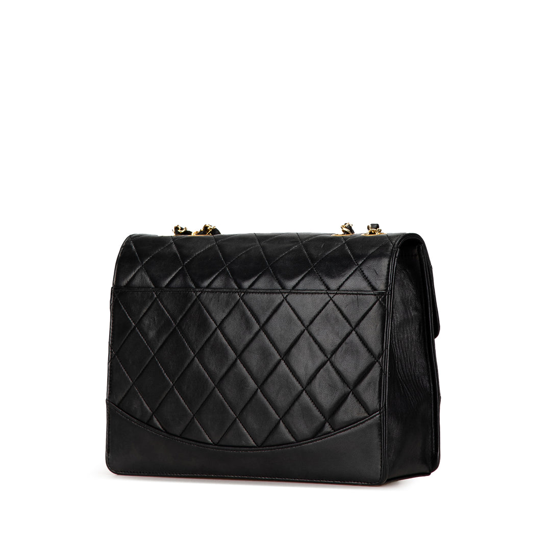 Medium Reissue 2.55 Quilted Lambskin Single Flap Black - Gaby Paris