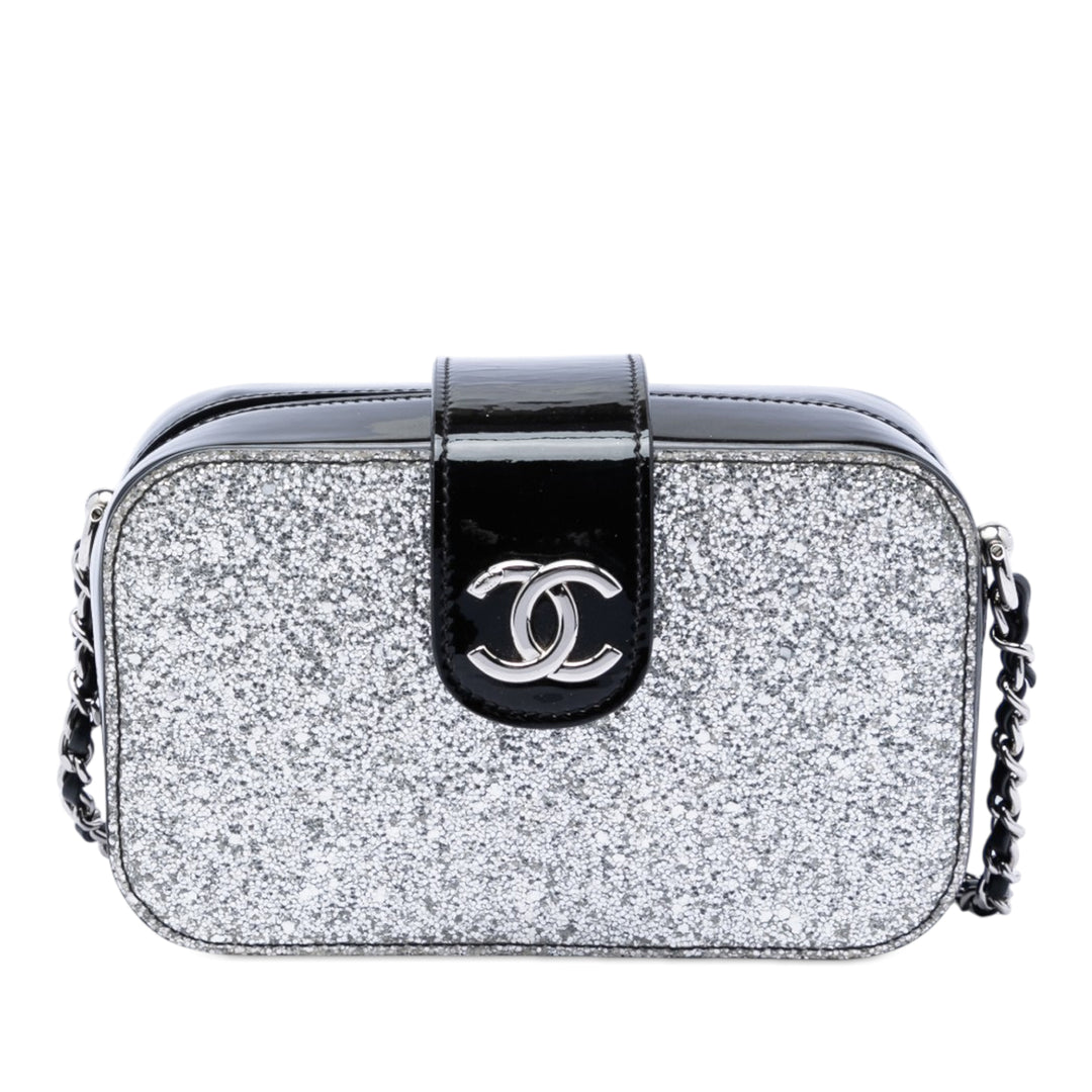 Chanel Glitter Cuir verni Evening On The Moon Camera Étui