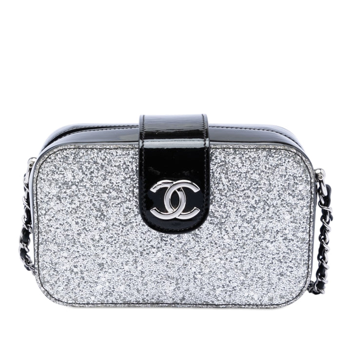 Chanel Glitter Cuir verni Evening On The Moon Camera Étui