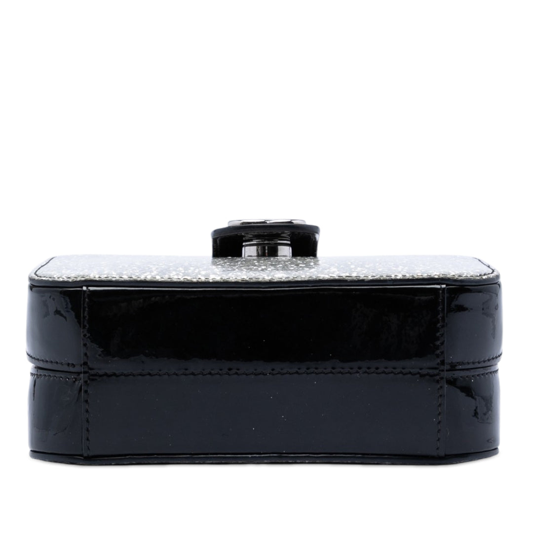 Chanel Glitter Cuir verni Evening On The Moon Camera Étui