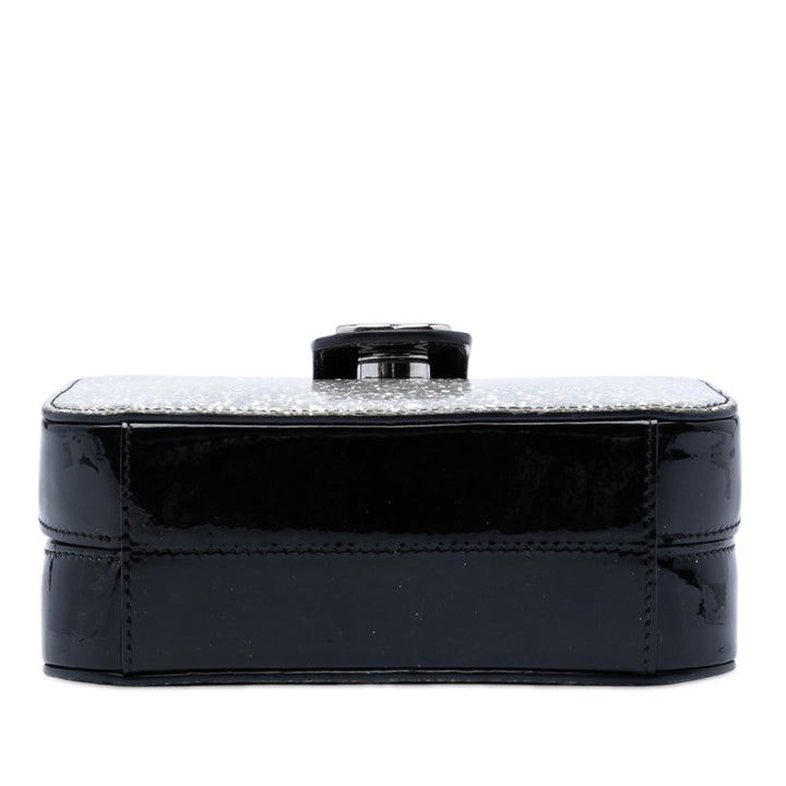 Chanel Glitter Cuir verni Evening On The Moon Camera Étui
