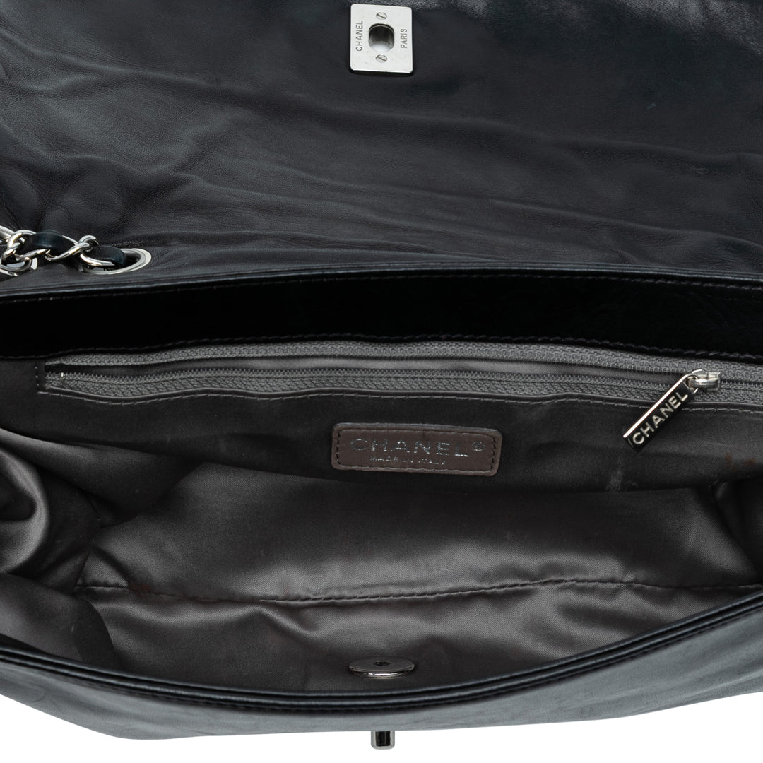 Chanel CC Quilted Astrakhan Flap Noir