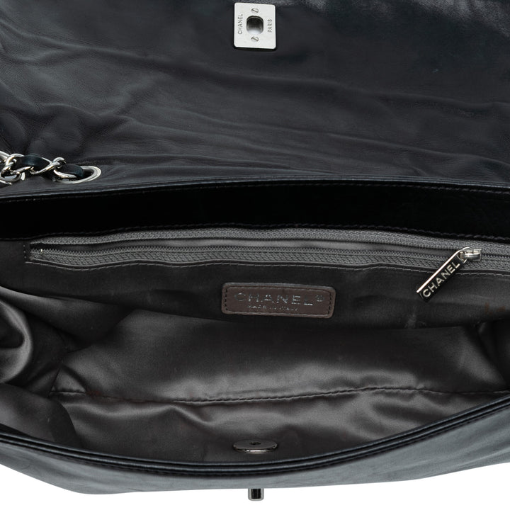 Chanel CC Quilted Astrakhan Flap Noir