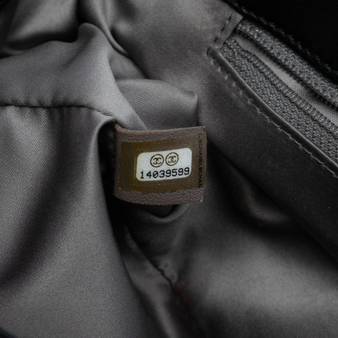 Chanel CC Quilted Astrakhan Flap Noir