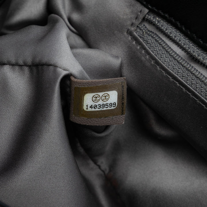 Chanel CC Quilted Astrakhan Flap Noir