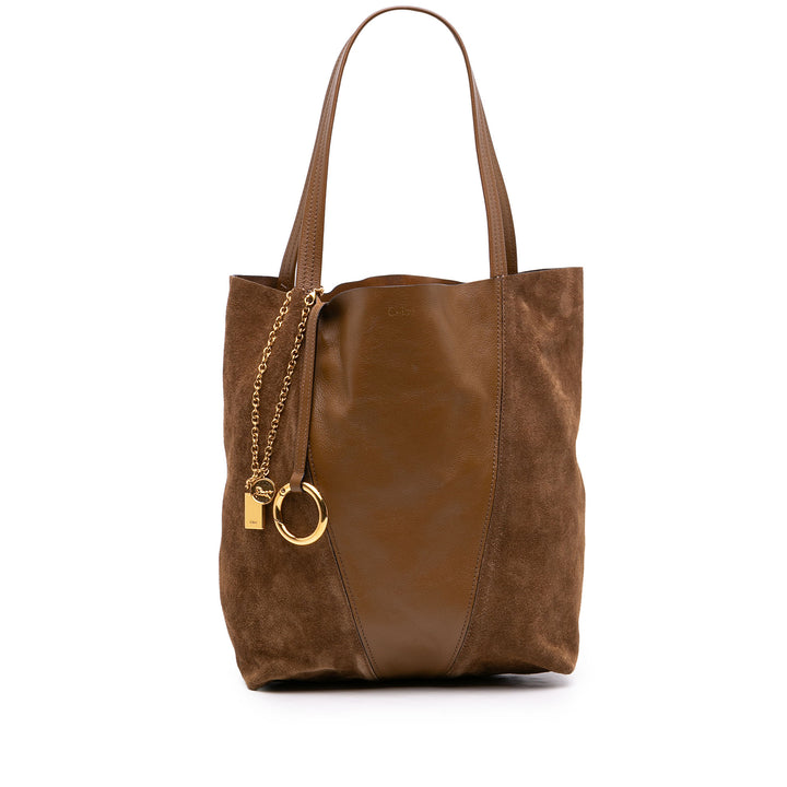 Grained Buffalo Spin Cabas Marron