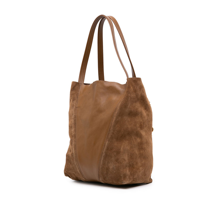 Grained Buffalo Spin Cabas Marron