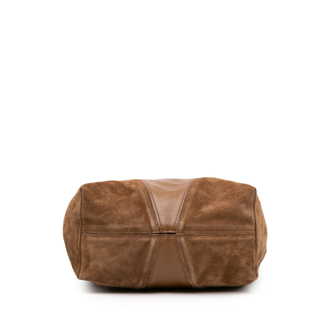 Grained Buffalo Spin Cabas Marron