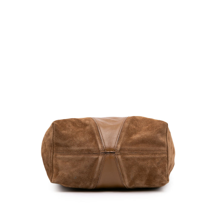 Grained Buffalo Spin Cabas Marron