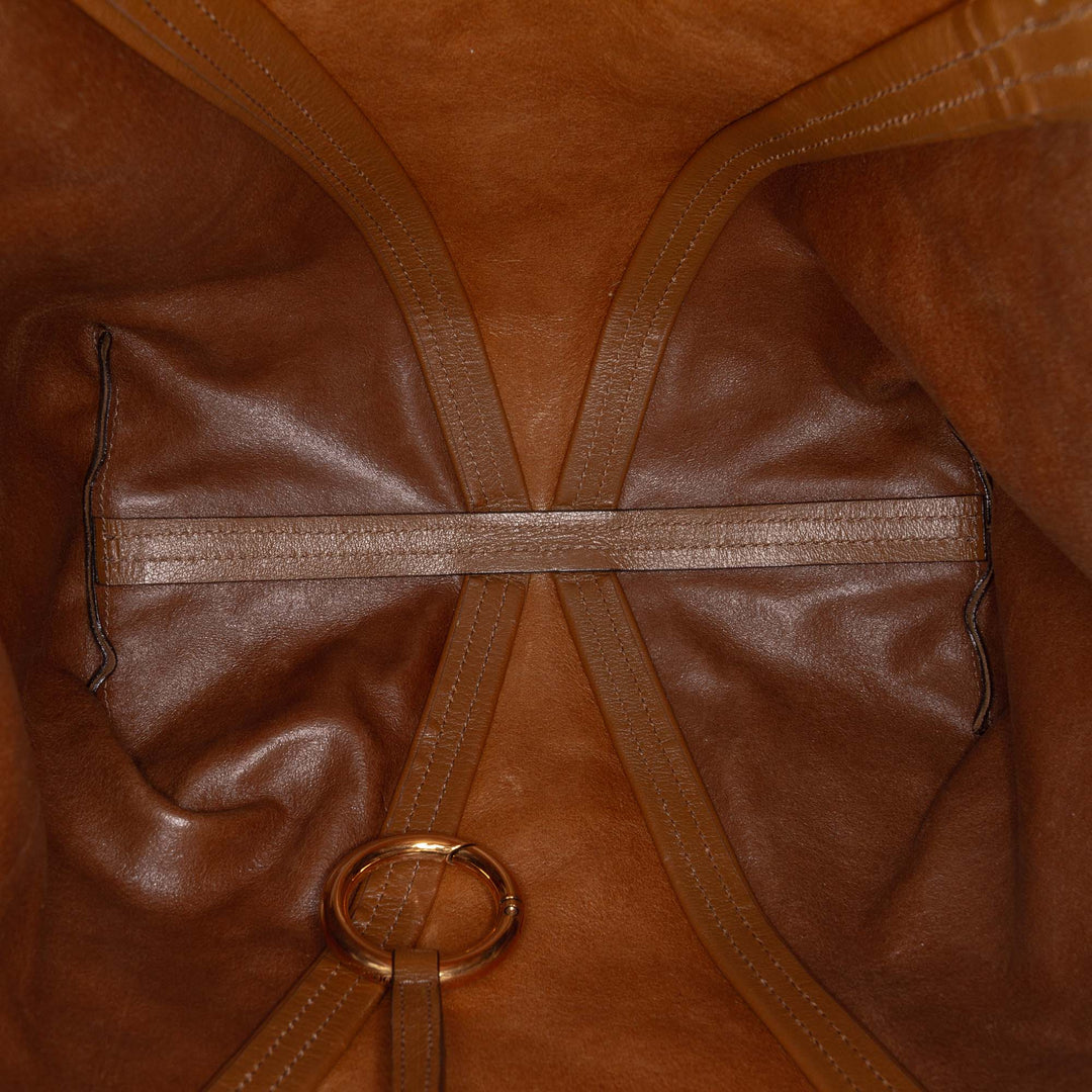 Grained Buffalo Spin Cabas Marron
