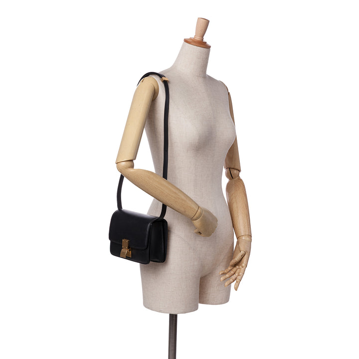 Celine Small Cuir de veau Classic Boîte Noir