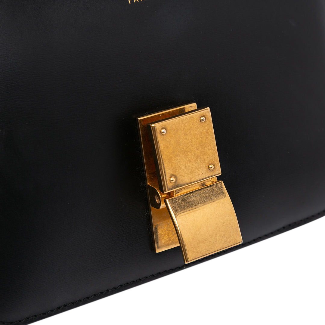 Celine Small Cuir de veau Classic Boîte Noir
