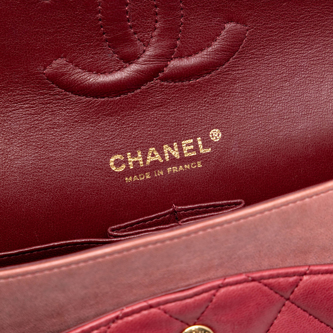 Chanel Classic Ombre Double rabat Moyen Cuir d'agneau