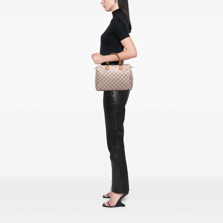 Louis Vuitton Damier Azur Speedy 30 Blanc – GABY PARIS Authentique