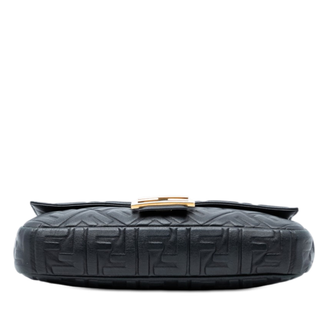 Fendi Large Zucca embossé Cuir Baguette Sac