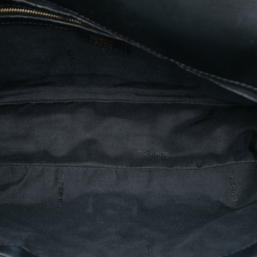 Fendi Large Zucca embossé Cuir Baguette Sac