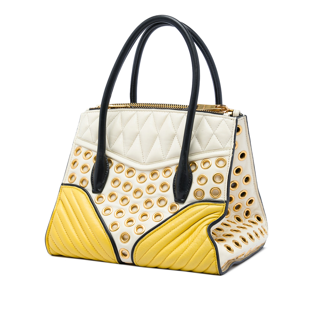 Miu Miu Tricolore Grommet Biker Sac Petit Cuir nappa