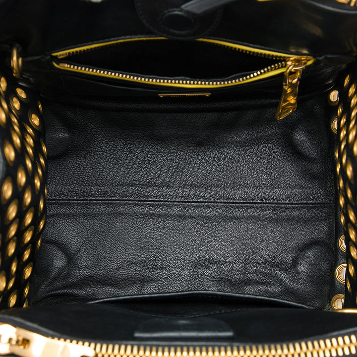 Miu Miu Tricolore Grommet Biker Sac Petit Cuir nappa