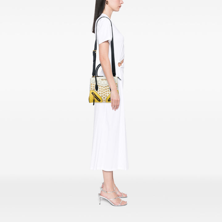 Miu Miu Tricolore Grommet Biker Sac Petit Cuir nappa