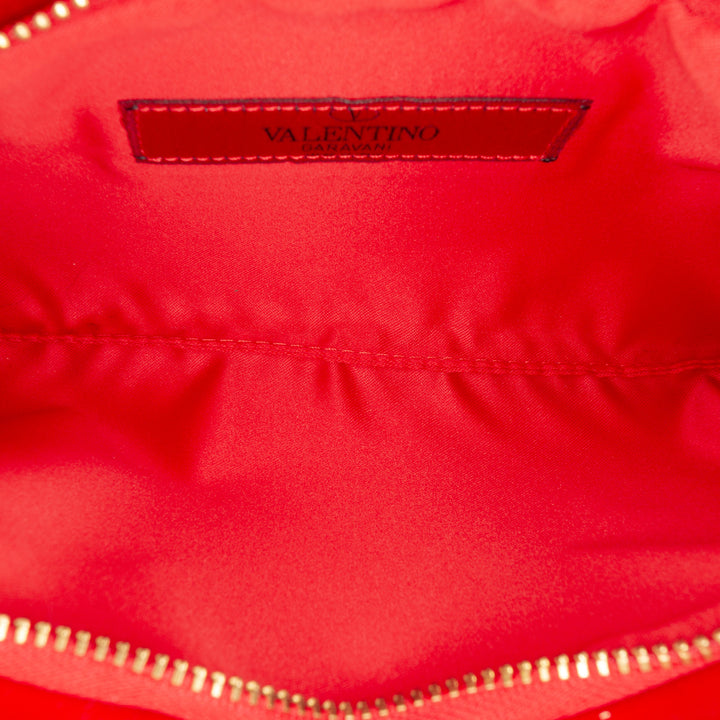 Valentino Pleated Satin Bow Pochette