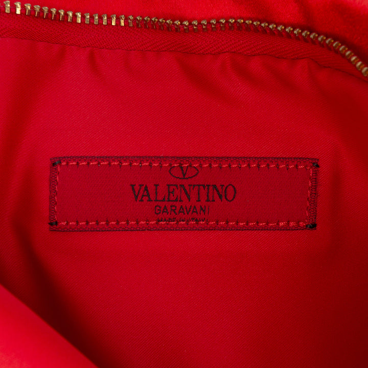 Valentino Pleated Satin Bow Pochette