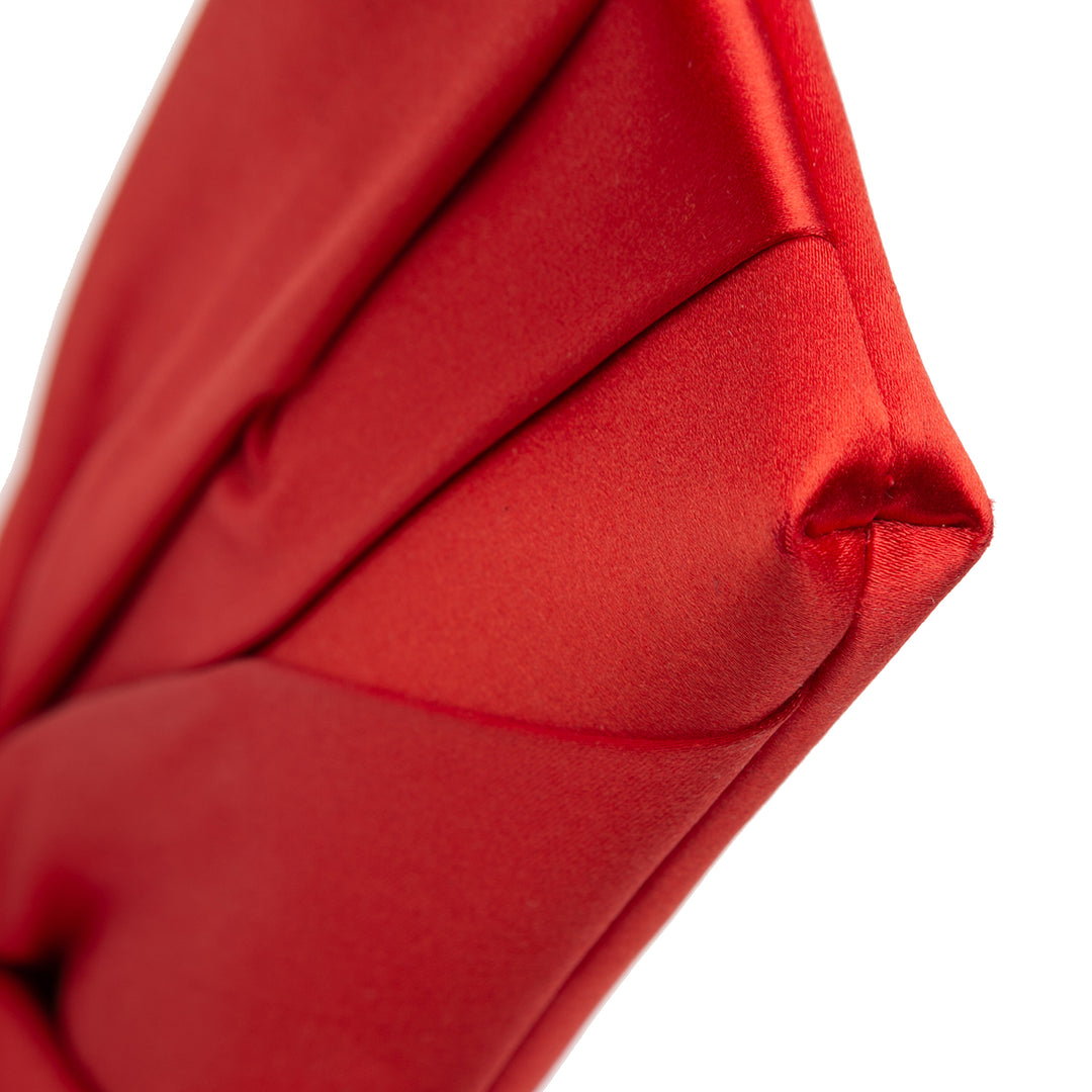 Valentino Pleated Satin Bow Pochette