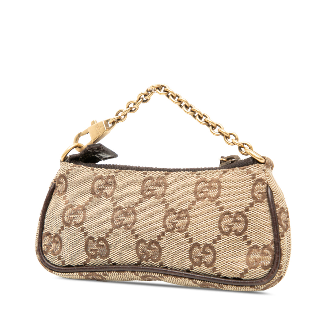 Gucci Mini GG Toile Horsebit Chain Coin Pochette
