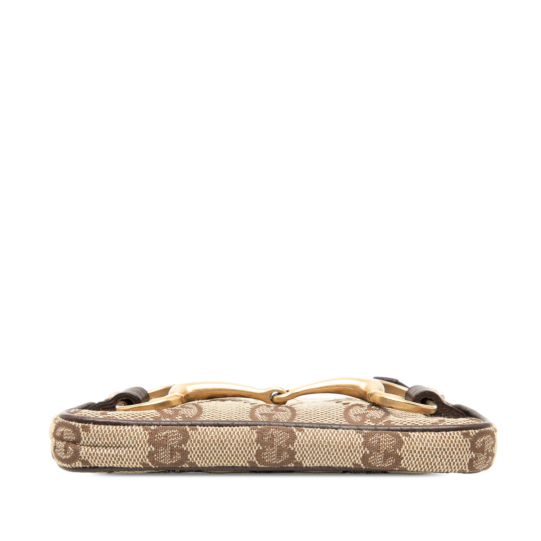 Gucci Mini GG Toile Horsebit Chain Coin Pochette