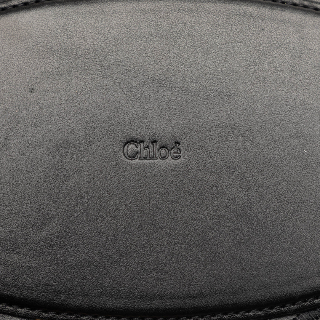 Chloé Medium Raffia et Smooth Cuir de veau Sense Basket Cabas