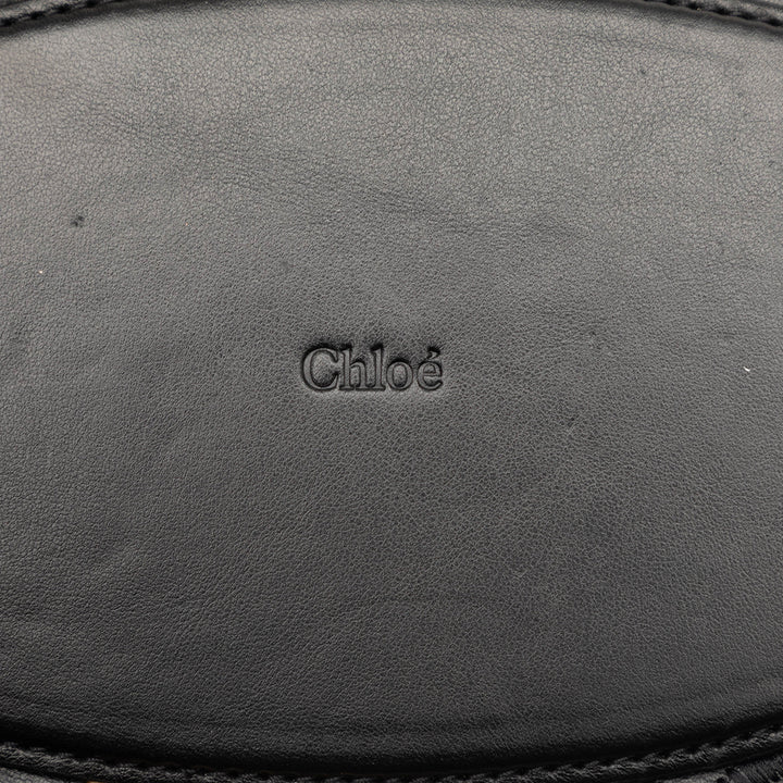 Chloé Medium Raffia et Smooth Cuir de veau Sense Basket Cabas