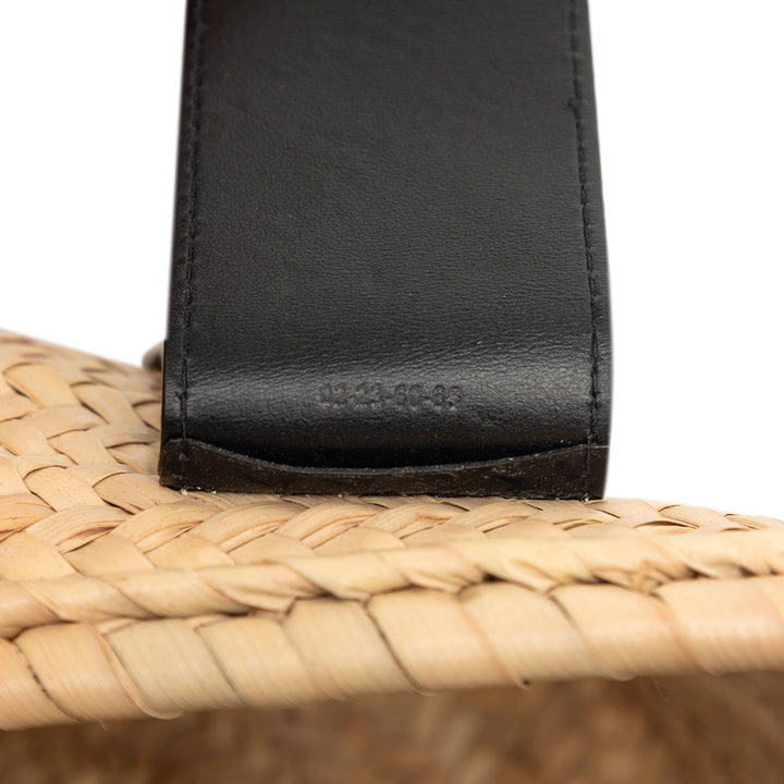 Chloé Medium Raffia et Smooth Cuir de veau Sense Basket Cabas