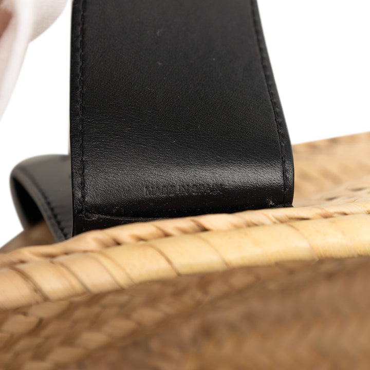 Chloé Medium Raffia et Smooth Cuir de veau Sense Basket Cabas
