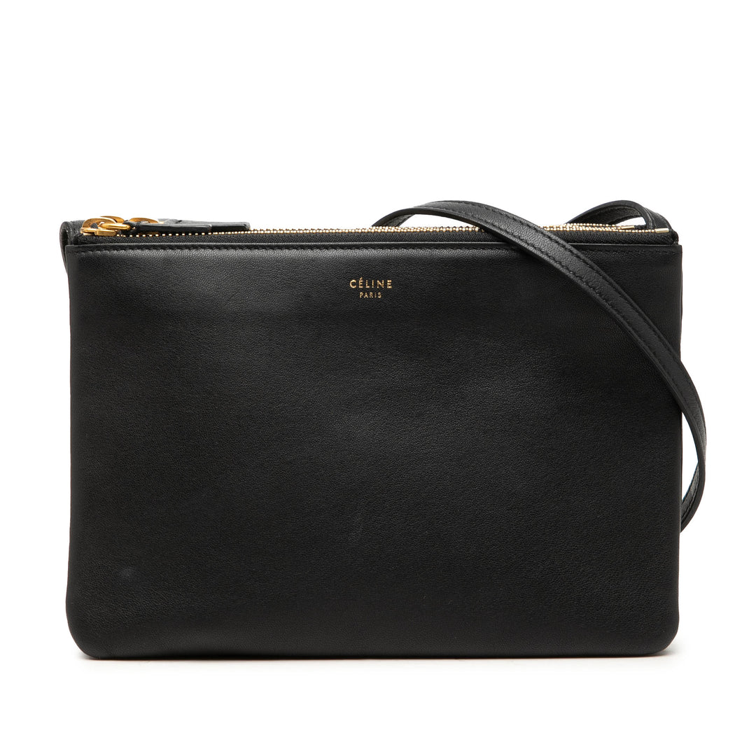 Trio Sac Petit Cuir d'agneau Noir