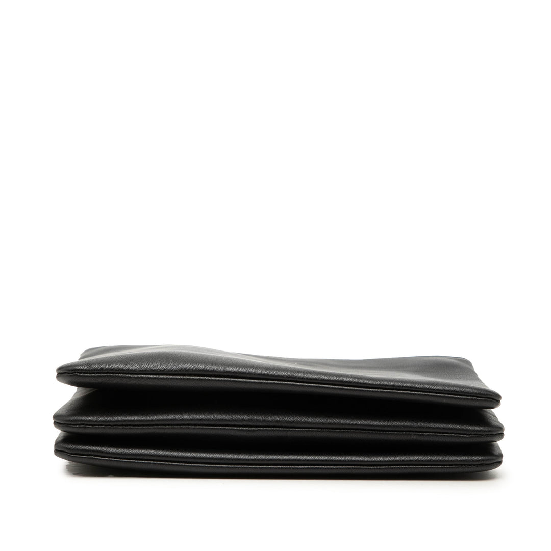 Trio Sac Petit Cuir d'agneau Noir
